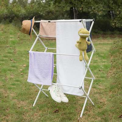 Oem 3 Tier Foldable Collapsible Metal Folding Clothes Drying Rack