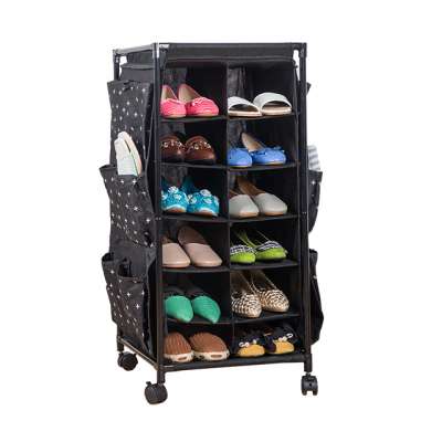 Non-Woven Fabric Cabinet  Design Side Shoe Rack And Bag