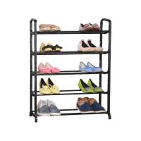 Easy To Assemble Portable Folding Stackable Foldable Shoe Shelf Storage Plastic Shoe Rack