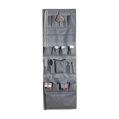 Over The Door Printing Folding Polyester 16 Pockets Shoe Rack Fabric