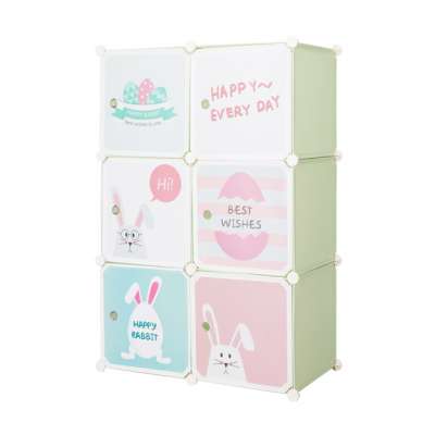 New Modular Cube Diy Portable Closet Bedroom Plastic Wardrobe For Kids