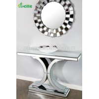 Fabulous Clear Mirror and Mirrored Console Side Table set from China Factory