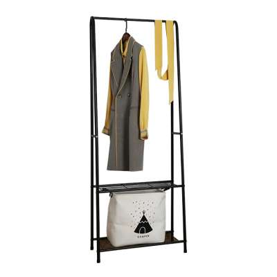 Metal Garment Clothing Rack Shelves Clothes Hanger Clothes Rack Organizer With Laundry Basket