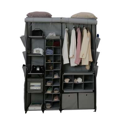 Portable Wardrobe Multifunctional Cloth Cabinet Fabric Wardrobe