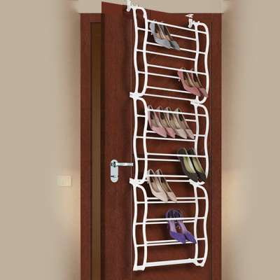 12 Layer 36 Pairs DIY Hanging Door Organizer Storage Over The Door Shoe Rack