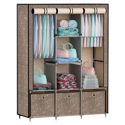 Home Furniture Simple Designs Baby Foldable Wardrobe Closet Storage Folding Cabinet Plastic Wardrobe