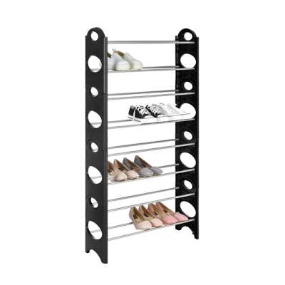 Modern Free Standing Cheap Slide Out Corner Plastic 10 Tiers Shoe Rack